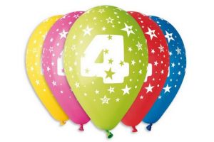 Balónky GS110 "4" (5ks)