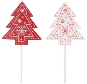 Dřevěné stromky na špejli 8 cm + špejle, 2 ks