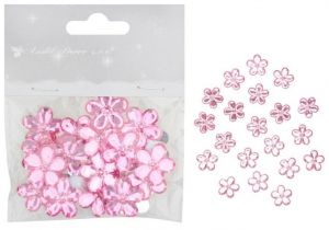 Kytičky samolepící růžové 2cm 20ks