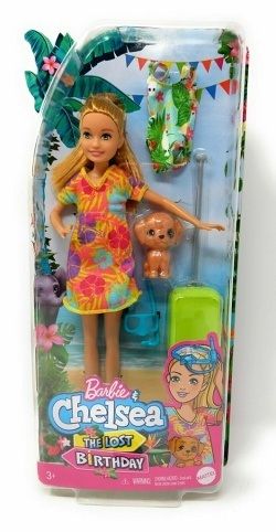Barbie a Chelsea s plavkami v zeleném kufříku