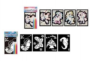 Popcornový obrázek s fixy mini 9,5x16cm asst mix druhů