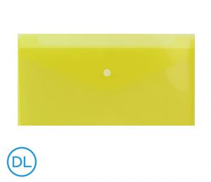Obal spisový s klopou a drukem DL LUMA, žlutý