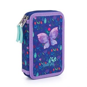 Penál 2 p. prázdný Motýl