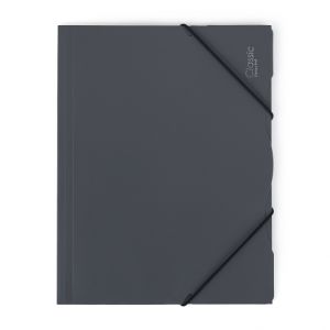 Sloha PP s gumou A4 neprůhledná antracit