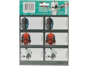 Sada 18 školních štítků FORTNITE(3 listy x 6 štítků)