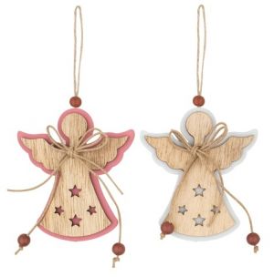 Anděl dřevěný na zavěšení 8 cm