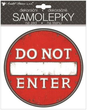 Samolepicí plastická cedulka Do Not Enter 18 x 23 cm