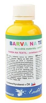 Barva na textil, na světlé materiály 50g 1. ŽLUTÁ