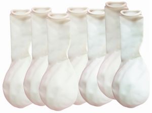 Balónky 25 cm, 100 ks v sáčku, bílé