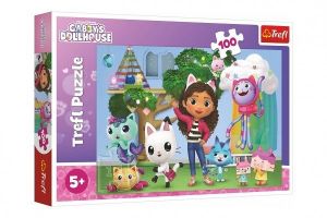 Puzzle Gabbyin domeček pro panenky/Gabby‚s Dollhouse 100 dílků 41x27,5cm v krabici 29x19x4