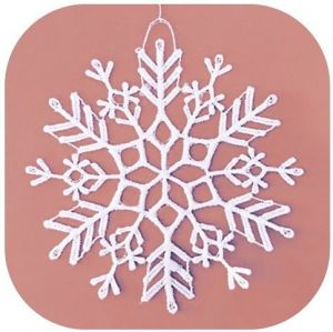 Háčkovaná vločka 16 cm