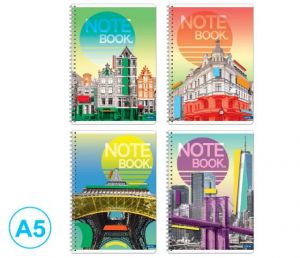 Blok spirála A5 CITY linka 60l mix