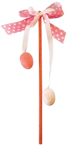 Pomlázka dekorační 25 cm 4 - RŮŽOVÁ