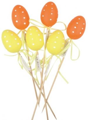 Vajíčko plastové zápich 6 cm + špejle