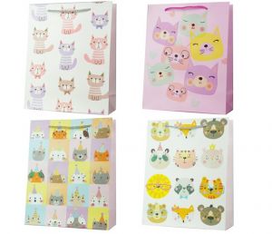 Taška dárková 18 x 23 x 10cm ZVÍŘATA mix