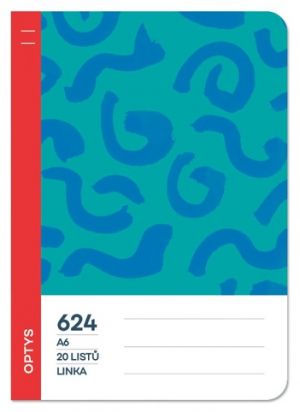 Školní sešit 624 bezdřevý, linka spirálky