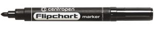 CENTROPEN Popisovač FLIPCHART černý kulatý 2,5mm 8550