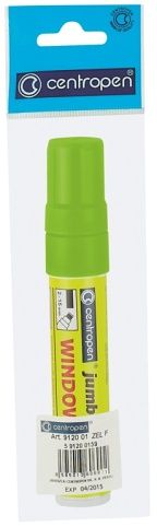 CENTROPEN Popisovač JUMBO 9120 křídový- klínový hrot - zelená