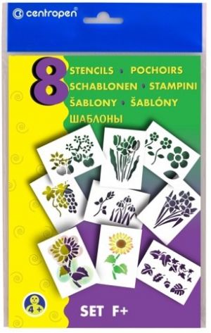 CENTROPEN Šablona set F+ k foukacím fixům květiny