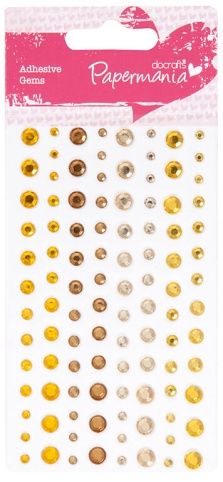 Samolepící kamínky zlaté 104ks