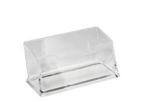 Stojánek plexi na vizitky čirý