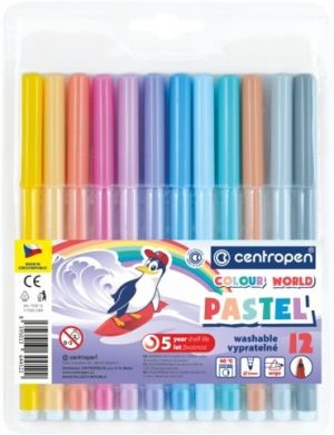 CENTROPEN Fix 7550/12 barev trojhranné PASTEL