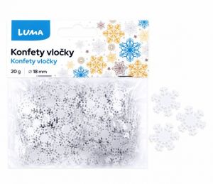 Konfety VLOČKY bílé 20g LUMA