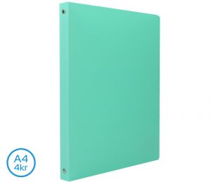 Pořadač LUMA A4 pastel 4 kroužkový zelený