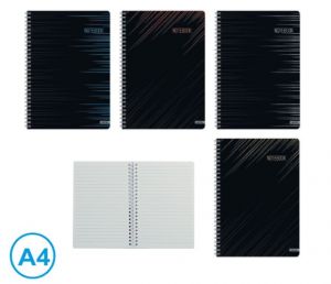 Blok spirála A4 DARK linka 100l mix