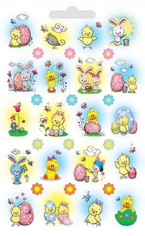 Obtisky s glitry - vajíčko 32 obrázků