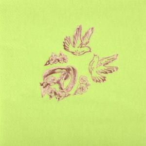 Ubrousky svatební SV.ZELENÉ zlatý potisk 33x33cm