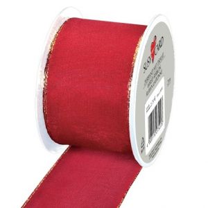 Stuha textilní 2mx40mm, červená