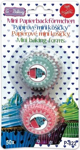 Papírové košíčky na pralinky 50 ks s motivem muffinů