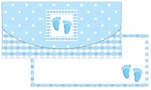 Elegantní dárková obálka na peníze nebo poukázky s textem č. 21931 DO- Modrá pro chlapce