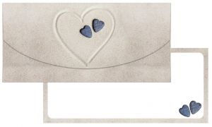 Dárková obálka na peníze nebo poukázky s motivem srdcí