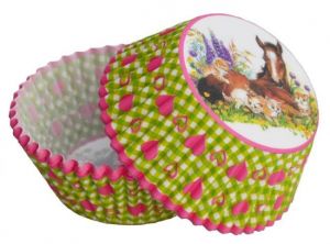 Papírové košíčky na Muffiny a cupcakes 50ks č. Muf-207 hříbě