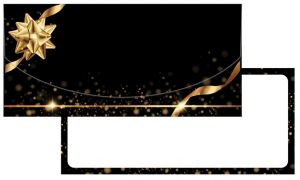 Dárková obálka na peníze nebo poukázky s motivem vánočního dárku