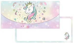 Dárková obálka na peníze nebo poukázky s motivem vánočního jednorožce