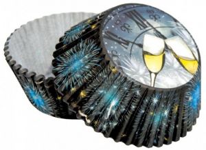 Formičky na muffiny a cupcakes 50ks elegantní design dělaný na silvestr č. Muf-204