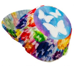 Formičky na muffiny a cupcakes 50ks s motivem motýlů