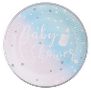 Párty talířky 22,7cm 8ks Baby shower