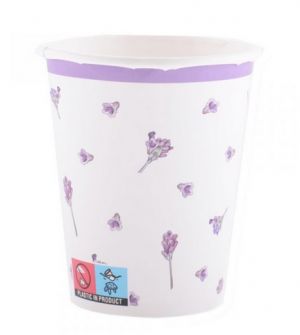 Kelímek papírový 250ml 8ks levandule