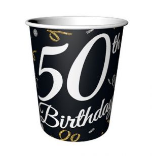 Kelímek papírový 250ml 6ks 50th birthday