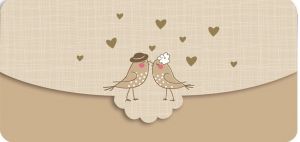 Blahopřání "RR" Celorok 366 peněženka svatba ptáčci