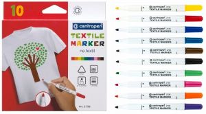 Značkovače (fixy) na textil Textile Marker 10 ks, CENTROPEN