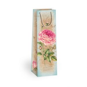 ARGUS Dárková papírová taška NATUR na víno (11 x 36 cm) 07340097