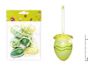Vajíčka plast 6cm zelená 6ks v balení MFP