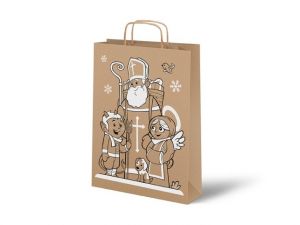 Taška MFP Mikuláš papír hnědý s uchem 22x28x10cm