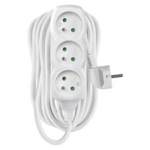 EMOS Prodlužovací kabel 10 m / 3 zásuvky / bílý / PVC / 1 mm2