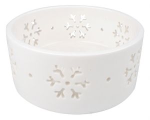 Svícen porcelánový vločky 5 cm